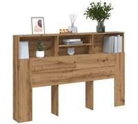 vidaXL Armoire de tête de lit chêne artisanal 160x19x103,5 cm, tête de lit, armoire de chambre à coucher, tête de lit 856871 Marron