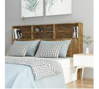 vidaXL Armoire de tête de lit Chêne fumé 160x19x103,5 cm 817252