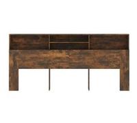 Armoire de Tête de Lit Blanc Brillant 220x19x103,5 cm Murale Chambre vidaXL