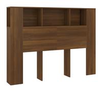 vidaXL Armoire de tête de lit Chêne marron 140x18,5x104,5 cm 817272