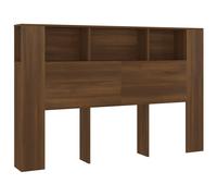 vidaXL Armoire de tête de lit chêne marron 160x18,5x104,5 cm 817275