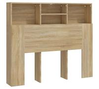 vidaXL Meuble tête de lit mural avec rangement Chêne Sonoma 120x19x103,5 cm
