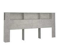 Vidaxl Armoire De Tête De Lit Gris Béton 220x18,5x104,5 Cm Multicolore