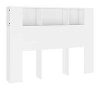 vidaXL Armoire de Tête de Lit Murale Meuble de Chambre à Coucher Tête de Lit avec Rangement Accessoire de Lit Intérieur Blanc 140x18,5x104,5 cm