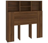 vidaXL Armoire de Tête de Lit Murale Meuble de Chambre à Coucher Tête de Lit avec Rangement Accessoire de Lit Simple Chêne Marron 100x19x103,5 cm
