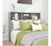 vidaXL Armoire de Tête de Lit Murale Meuble de Chambre à Coucher Tête de Lit avec Rangement Accessoire de Lit Double Sonoma 817250