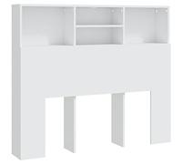 vidaXL Armoire de Tête de Lit Murale Meuble de Chambre à Coucher Tête de Lit avec Rangement Accessoire de Lit Intérieur Blanc 120x19x103,5 cm