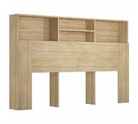 vidaXL Armoire murale pour tête de lit avec rangement Chêne Sonoma 160x19x103,5 cm