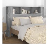 vidaXL Armoire de Tête de Lit Murale Meuble de Chambre à Coucher Tête de Lit avec Rangement Accessoire de Lit Double Sonoma 817274