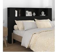 vidaXL Armoire de tête de lit Noir 160x18,5x104,5 cm 811935