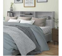 vidaXL Armoire de tête de lit Sonoma 220x19x103,5 cm gris