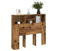 vidaXL Armoire de tête de lit Vieux Bois 120×19×103,5 cm Multicolore