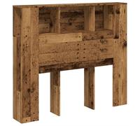 vidaXL Armoire de tête de lit Vieux Bois 120x19x104,5 cm, tête de lit, Armoire de Chambre à Coucher, tête de lit Murale, Armoire de lit