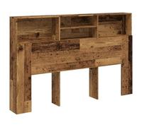 vidaXL Tête de lit en bois vieilli 160 x 19 x 103,5 cm armoire de lit avec étagère
