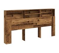 vidaXL Armoire de tête de lit Vieux Bois 200x19x103,5 cm