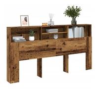 vidaXL Armoire de tête de lit Vieux Bois 200x19x103,5 cm