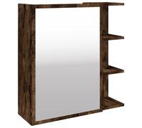 vidaXL Armoire de toilette en chêne fumé 62,5x20,5x64 cm Bois composite
