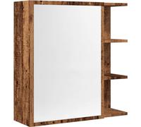 vidaXL Armoire de toilette imitation bois ancien 62,5x20,5x64 cm Bois composite