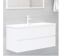 vidaXL Armoire d'évier Blanc 100 x 38,5 x 45 cm Aggloméré