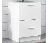 Vidaxl Armoire D'évier Blanc 40x37x59 Cm Bois D'ingénierie Blanc