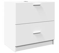 Armoire d'évier blanc 59x37x59 cm bois d'ingénierie, armoire de salle de bain, armoire de rangement salle de bain, 848108