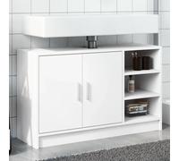 Vidaxl Armoire D'évier Blanc 90x29x55 Cm Bois D'ingénierie Blanc