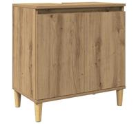 vidaXL Armoire d'évier chêne Artisanal 58x33x60 cm Bois d'ingénierie, Meuble de lavabo de Salle de Bain, Meuble de Salle de Bain, Meuble lavabo de Toilette
