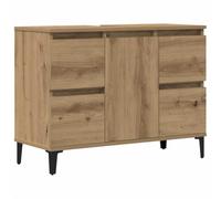 vidaXL Armoire d'évier chêne artisanal 80x33x60 cm bois d'ingénierie 857130