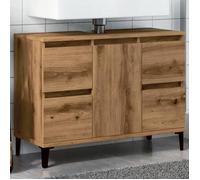 Vidaxl Armoire D'évier Chêne Artisanal 80x33x60 Cm Bois D'ingénierie Marron