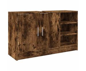 vidaXL Armoire d'évier chêne fumé 90x29x55 cm Bois d'ingénierie