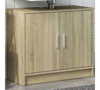 Armoire d'évier chêne sonoma 63x29x55 cm bois d'ingénierie, armoire de salle de bain, armoire de rangement salle de 848096