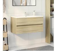 vidaXL Armoire d'évier Chêne Sonoma 90x38,5x45 cm Aggloméré