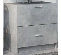 Vidaxl Armoire D'évier Gris Béton 59x37x59 Cm Bois D'ingénierie Marron