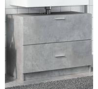 Vidaxl Armoire D'évier Gris Béton 78x37x59 Cm Bois D'ingénierie Marron