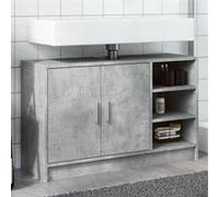 vidaXL Armoire d'évier gris béton 90x29x55 cm en bois d'ingénierie