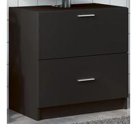 Vidaxl Armoire D'évier Noir 59x37x59 Cm Bois D'ingénierie Marron