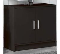 vidaXL Armoire d'évier 63x29x55 cm bois d'ingénierie Noir