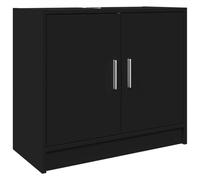 vidaXL Armoire d'évier 63x29x55 cm bois d'ingénierie Noir