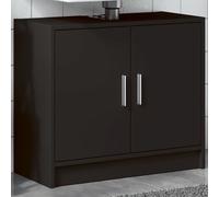 Vidaxl Armoire D'évier Noir 63x29x55 Cm Bois D'ingénierie Marron