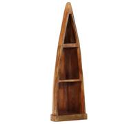 vidaXL Armoire en forme de bateau – Bois massif de récupération – Bibliothèque/étagère
