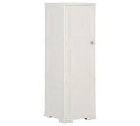 Vidaxl Armoire En Plastique 40x43x125 Cm Design De Bois Blanc Blanc