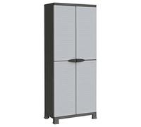 vidaXL Armoire en Plastique Casier de Rangement Organisateur Rangement d'Outils Bureau Maison Débarras Garage Intérieur 68x39x171,5 cm