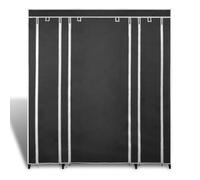 vidaXL Armoire avec compartiments et tiges 45 x 150 x 176 cm Noir