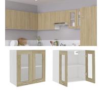 Vidaxl Armoire En Verre Suspendue ""Lyon"" Chêne Sonoma