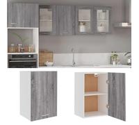 vidaXL Armoire en Verre Suspendue, Placard Mural avec Porte, Casiers de Rangement, Meuble de Cuisine Intérieur, Moderne, 826349