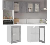 vidaXL Armoire en Verre Suspendue, Placard Mural avec Porte, Casiers de Rangement, Meuble de Cuisine Intérieur, Moderne, 826346