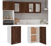 vidaXL Armoire en Verre Suspendue, Placard Mural avec Porte, Casiers de Rangement, Meuble de Cuisine Intérieur, Moderne, 826350