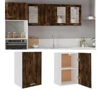 vidaXL Armoire en Verre Suspendue, Placard Mural avec Porte, Casiers de Rangement, Meuble de Cuisine Intérieur, Moderne, 826348