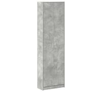 vidaXL Armoire Gris Béton 55X25X189 cm Bois Ingénierie avec Grand Rangement Et Design Moderne pour Chambre Salle de Séjour Minimaliste Élégante
