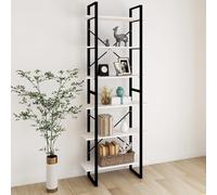 vidaXL Armoire haute Blanc 80x30x210 cm Bois de pin solide